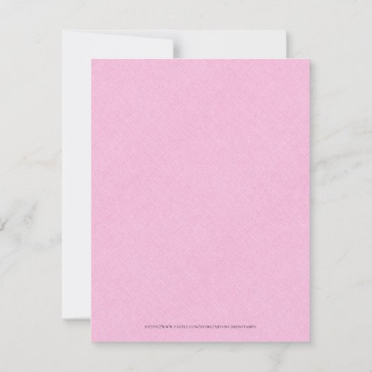 Light Pink Linen Einfaches Schwarzes Script Brautp Einladung (Rückseite)