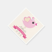 Light Pink Love Bird Baby Dusche Serviette (Ecke)