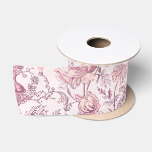 Light Pink Mauve Chinoiserie Satinband