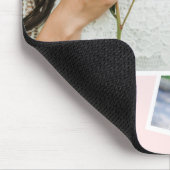 Light Pink Minimalistisch Zwei Foto Graduate Mousepad (Ecke)