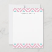 Light Pink Minze Ikat Muster (Vorderseite)