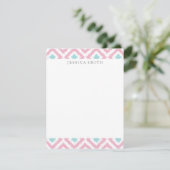 Light Pink Minze Ikat Muster (Stehend Vorderseite)