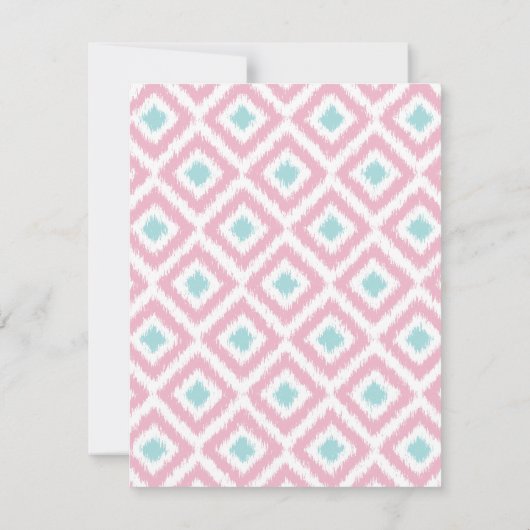 Light Pink Minze Ikat Muster (Rückseite)