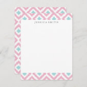 Light Pink Minze Ikat Muster (Vorne/Hinten)