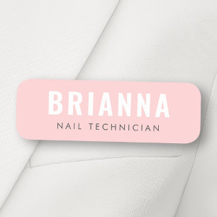 Light pink modern minimal spa studio namensschild
