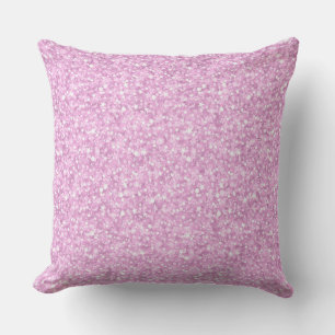 Light Pink Moderne Glitzer Textur Print Kissen