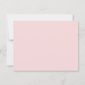 Light Pink Monogram Backname Mitteilungskarte (Rückseite)