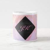 Light Pink Monogram Jumbo-Tasse (Vorderseite)