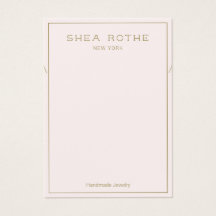 Light Pink Necklklack Display Card