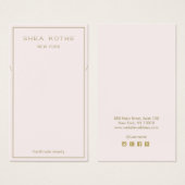 Light Pink Necklklack Display Card (Vorne & Hinten)