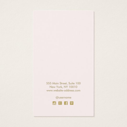 Light Pink Necklklack Display Card (Rückseite)