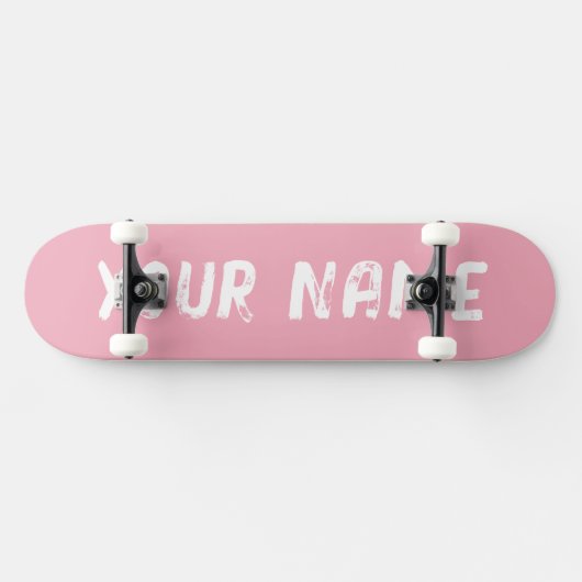 Light Pink Niedlich Girly Skateboard (Horizontal)