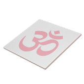 Light Pink Om Symbol Fliese (Seite)
