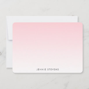 Light Pink Ombre Personalisiert Mitteilungskarte