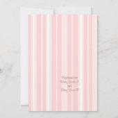 Light Pink Owl Baby Dusche Einladung (Rückseite)