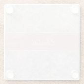 Light Pink Pastel Bokeh Design Glass Untersetzer (Rückseite)