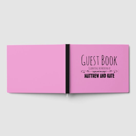 Light Pink Personalisiert Einzigartiges Gästebuch (Voll)