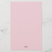 Light Pink Plain Attractive Stylish Business Briefpapier (Rückseite)