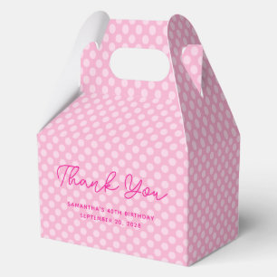 Light Pink Polka Dot 40. Geburtstag Vielen Dank Geschenkschachtel