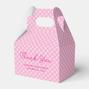 Light Pink Polka Dot Baby Dusche Danke Geschenkschachtel