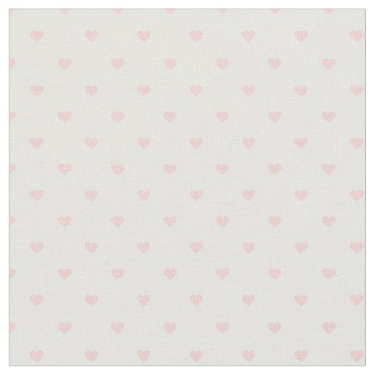 Light Pink Polka Dot Hearts Stoff (Nahaufnahme)