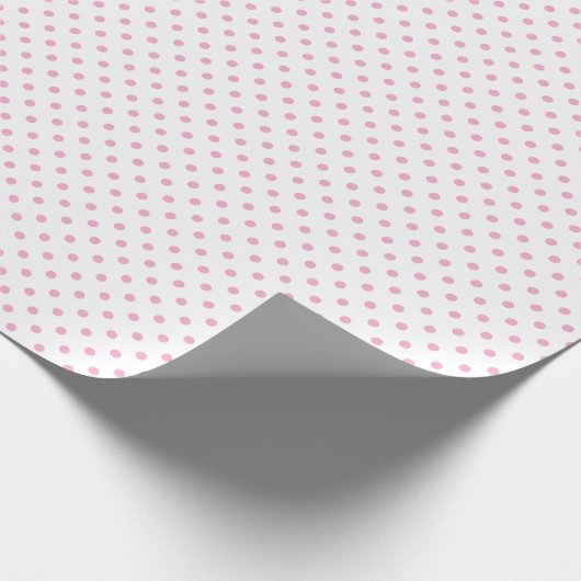 Light Pink Polka Dots Geschenkpapier (Ecke)