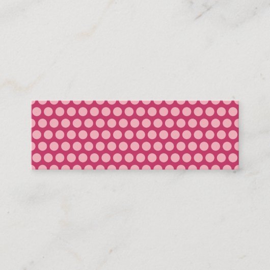 Light Pink Polka Dots Mini Visitenkarte (Vorderseite)