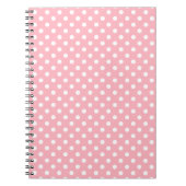 Light Pink Polka Dots Notebook Notizblock (Vorderseite)