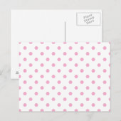 Light Pink Polka Dots Postkarte (Vorne/Hinten)