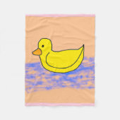 Light Pink Popcorn Anime Ducky Fleece Blanket (Vorderseite)