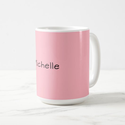 Light Pink Professional Unique Casual Handwriting Kaffeetasse (VorderseiteRechts)