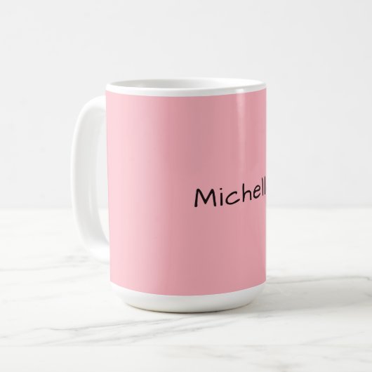 Light Pink Professional Unique Casual Handwriting Kaffeetasse (Vorderseite Links)