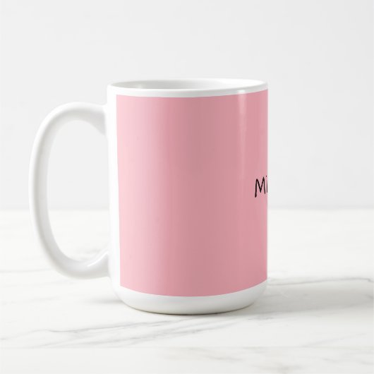 Light Pink Professional Unique Casual Handwriting Kaffeetasse (Links)