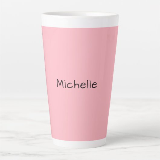 Light Pink Professional Unique Casual Handwriting Milchtasse (Vorderseite)