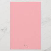 Light Pink Professional Unique Classic Handwriting Briefpapier (Rückseite)