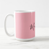 Light Pink Professional Unique Classic Handwriting Kaffeetasse (Links)