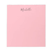 Light Pink Professional Unique Classic Handwriting Notizblock (Vorderseite)