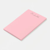Light Pink Professional Unique Classic Handwriting Post-it Klebezettel (angewinkelt)