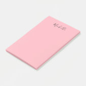 Light Pink Professional Unique Classic Handwriting Post-it Klebezettel (angewinkelt)