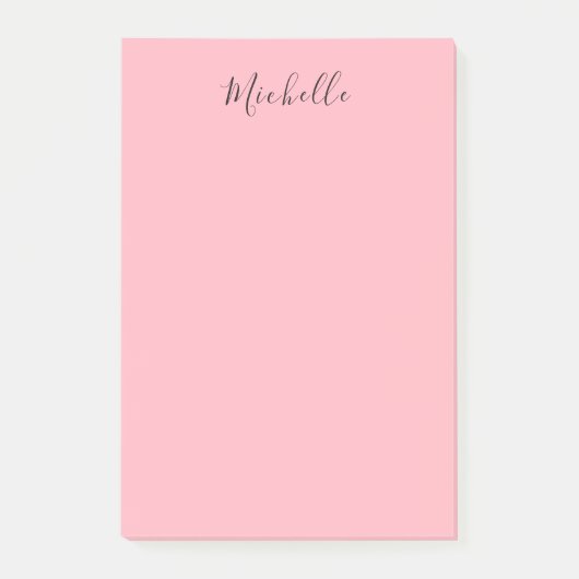 Light Pink Professional Unique Classic Handwriting Post-it Klebezettel (Vorderseite)