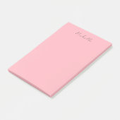 Light Pink Professional Unique Classic Handwriting Post-it Klebezettel (angewinkelt)