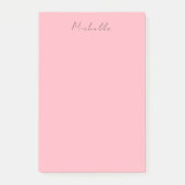 Light Pink Professional Unique Classic Handwriting Post-it Klebezettel (Vorderseite)