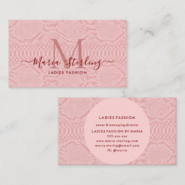 Light Pink Python Skin Business Card Visitenkarte