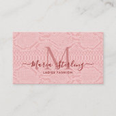 Light Pink Python Skin Business Card Visitenkarte (Vorderseite)
