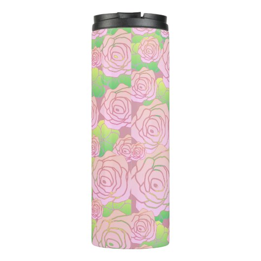 Light Pink Roses Thermosbecher (Rückseite)