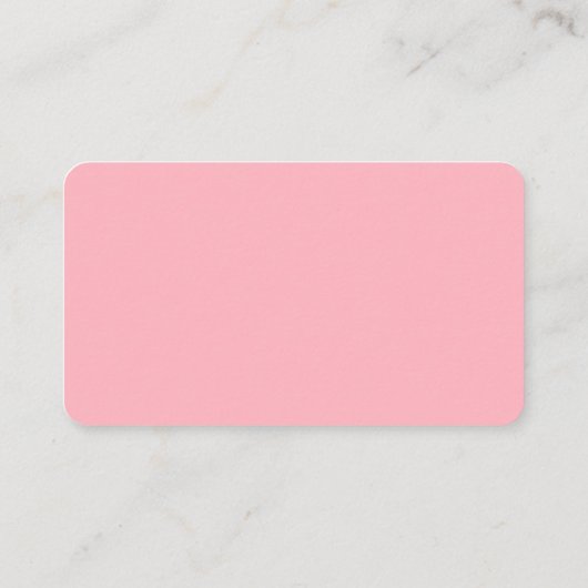 Light Pink Rounded Business Card Visitenkarte (Rückseite)