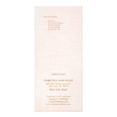 Light Pink Salon Wellness-Center Preisliste Menü (Hinten)