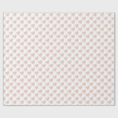 Light Pink Scribbled Valentinstag Herz Geschenkpapier (Flach)