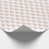 Light Pink Scribbled Valentinstag Herz Geschenkpapier (Ecke)