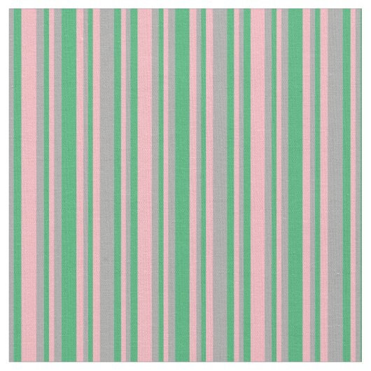 Light Pink, Sea Green und Dark Gray Lines Stoff (Nahaufnahme)